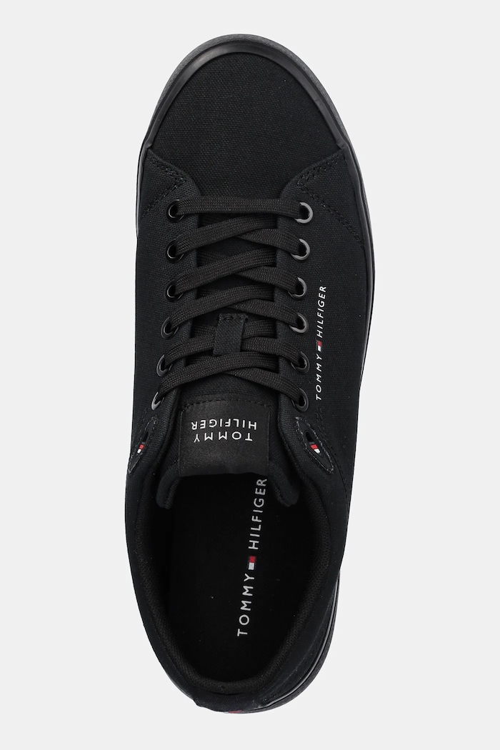 Πάνινα παπούτσια Tommy Hilfiger TH HI VULC LOW CORE CANVAS μαύρο FM0FM05396
