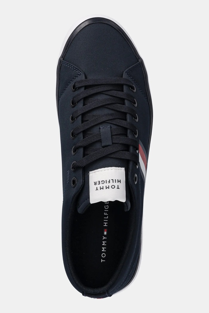 Πάνινα παπούτσια Tommy Hilfiger TH HI VULC LOW CORE STRIPES MESH σκούρο μπλε FM0FM05393