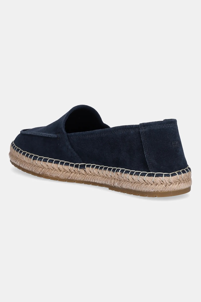 Obuwie Tommy Hilfiger espadryle zamszowe HILFIGER FLEX ESPA SUEDE LOAFER FM0FM05392 granatowy