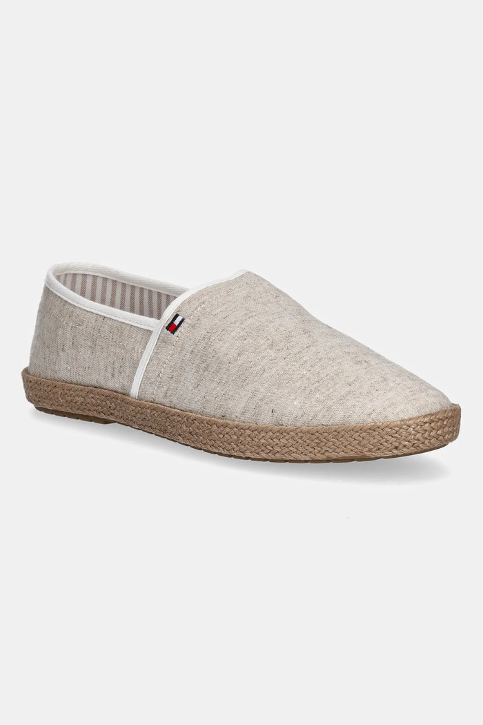 Tommy Hilfiger Espadryle HILFIGER CHAMBRAY ESPADRILLE beżowy FM0FM05391
