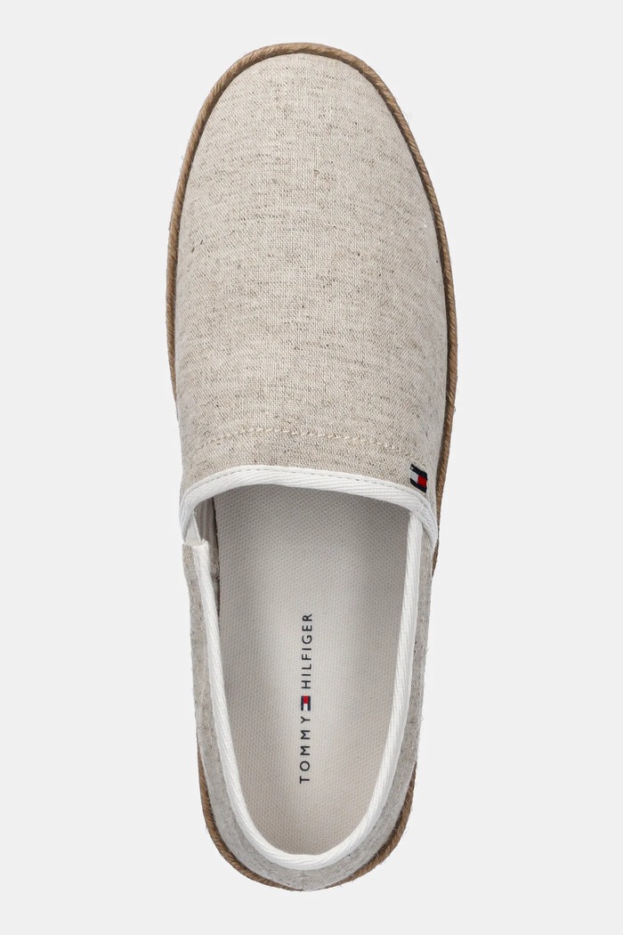 Espadryle HILFIGER CHAMBRAY ESPADRILLE Tommy Hilfiger FM0FM05391 beżowy