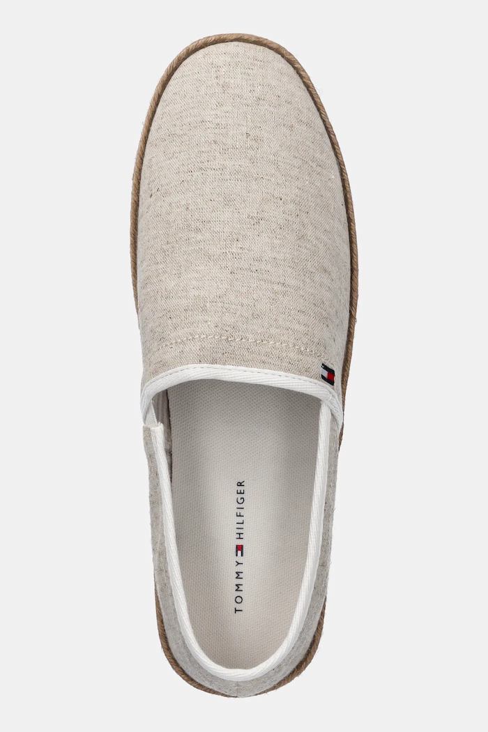 Espadryle HILFIGER CHAMBRAY ESPADRILLE Tommy Hilfiger FM0FM05391 beżowy
