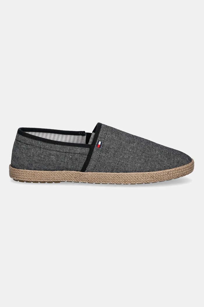 Espadrilky Tommy Hilfiger HILFIGER CHAMBRAY ESPADRILLE FM0FM05391 čierna SS25