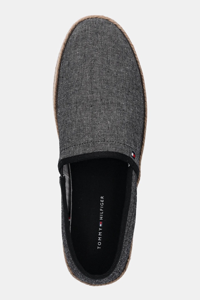 Espadrilky Tommy Hilfiger HILFIGER CHAMBRAY ESPADRILLE čierna FM0FM05391