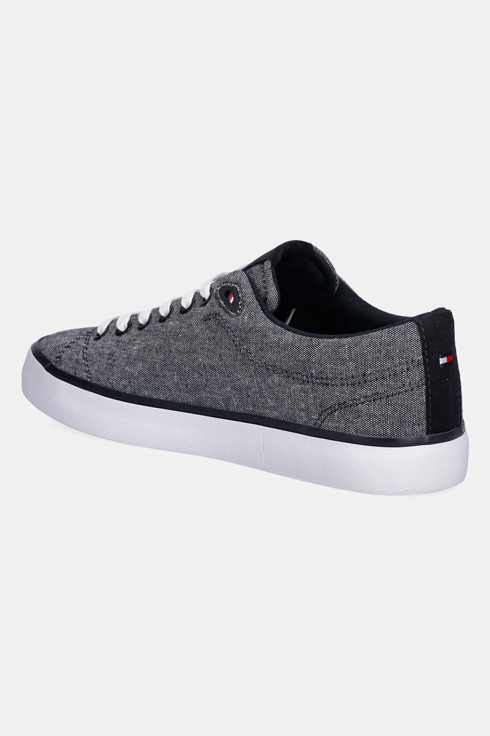 Boty Tenisky Tommy Hilfiger TH HI VULC LOW CORE CHAMBRAY FM0FM05389 námořnická modř