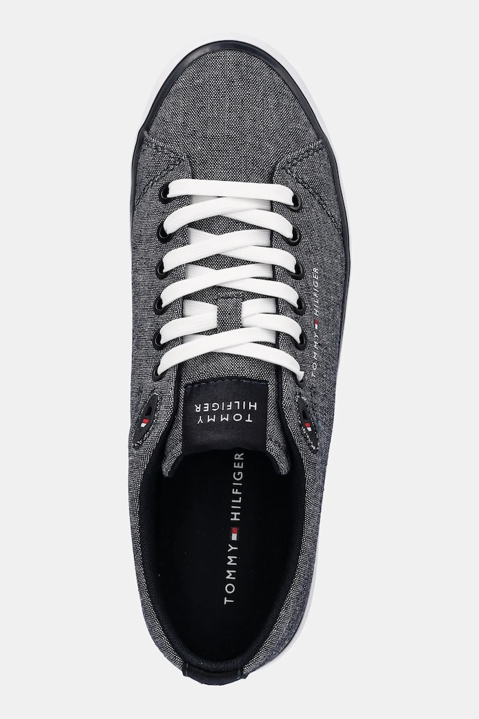 Tenisky Tommy Hilfiger TH HI VULC LOW CORE CHAMBRAY námořnická modř FM0FM05389