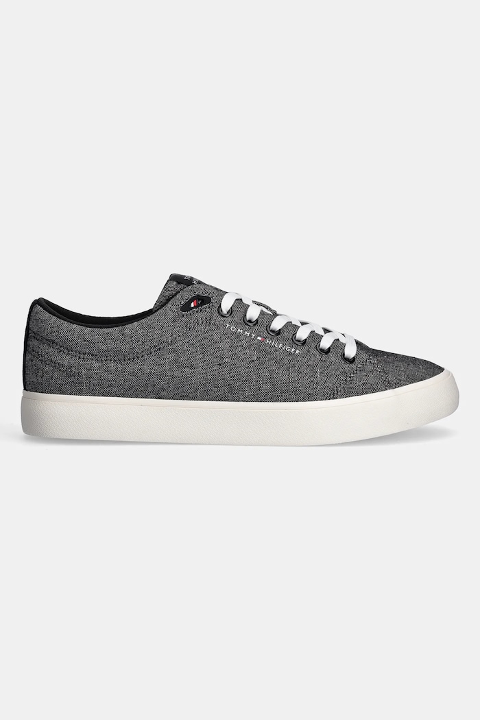 Tommy Hilfiger tenisi TH HI VULC LOW CORE CHAMBRAY FM0FM05389 negru SS25