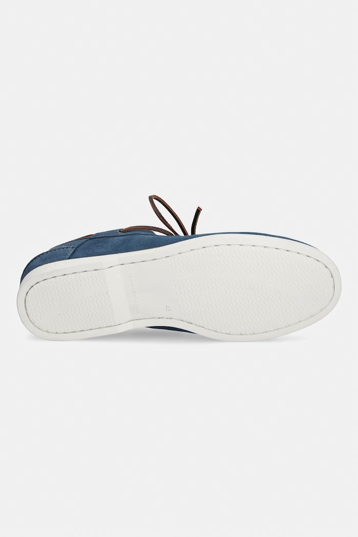 Tommy Hilfiger mocasini bărbați din piele întoarsă TH BOAT SHOE CORE SUEDE FM0FM05387 albastru