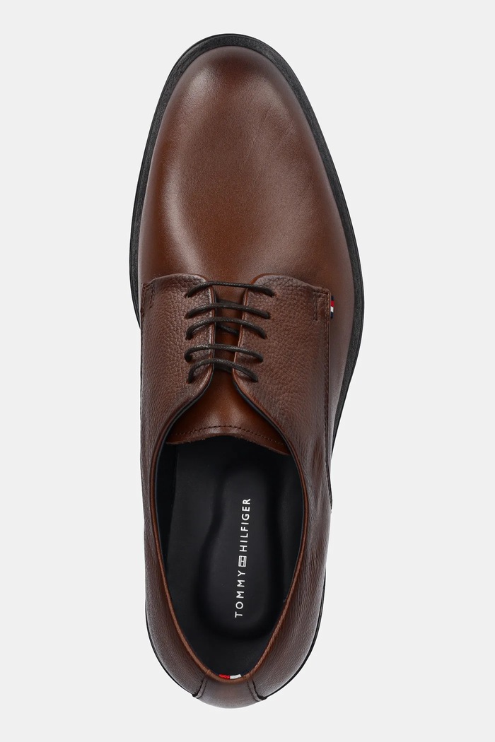 Usnjeni polškornji Tommy Hilfiger CORE HILFIGER LEATHER SHOE rjava FM0FM05375