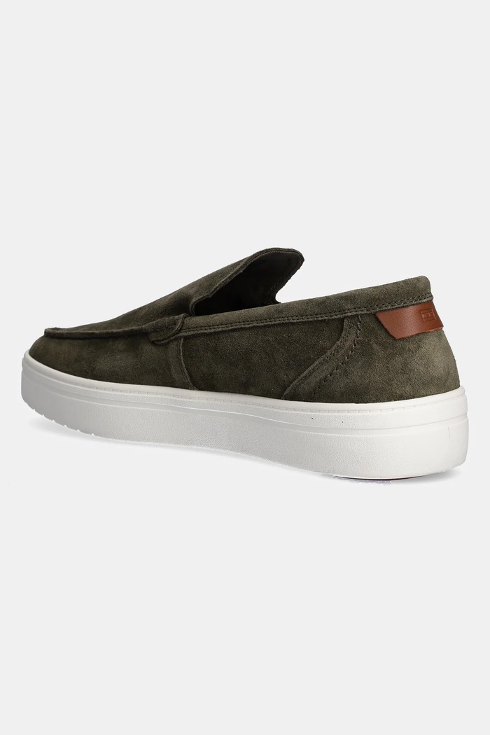 Παπούτσια Μοκασίνια σουέτ Tommy Hilfiger MODERN LIGHT HYBRID SUEDE LOAFER FM0FM05354 πράσινο