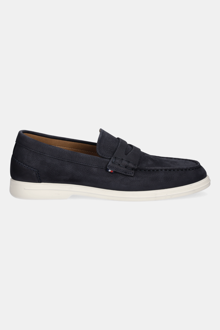 Tommy Hilfiger mokasyny nubukowe TOMMY HILFIGER NUBUCK P LOAFER FM0FM05350 granatowy SS25