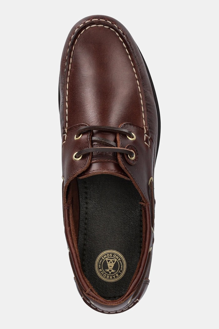 Kožené polobotky Barbour Wake hnědá MFO0684BR76