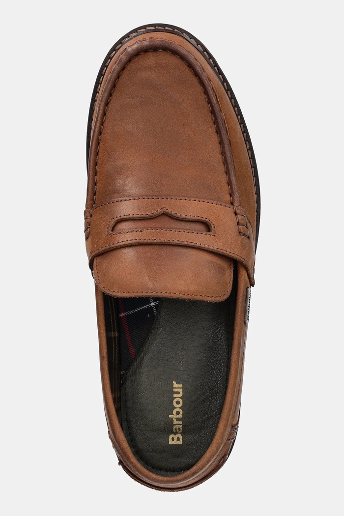 Barbour mokasyny skórzane Pumice brązowy MFO0748TA51