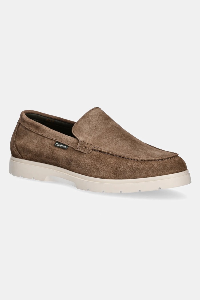 Μοκασίνια σουέτ Barbour Carty υφασμάτινο καφέ MFO0797BE31