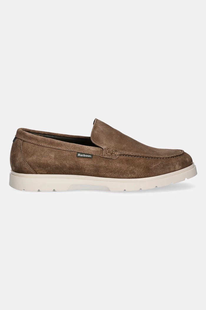 Μοκασίνια σουέτ Barbour Carty MFO0797BE31 καφέ SS25
