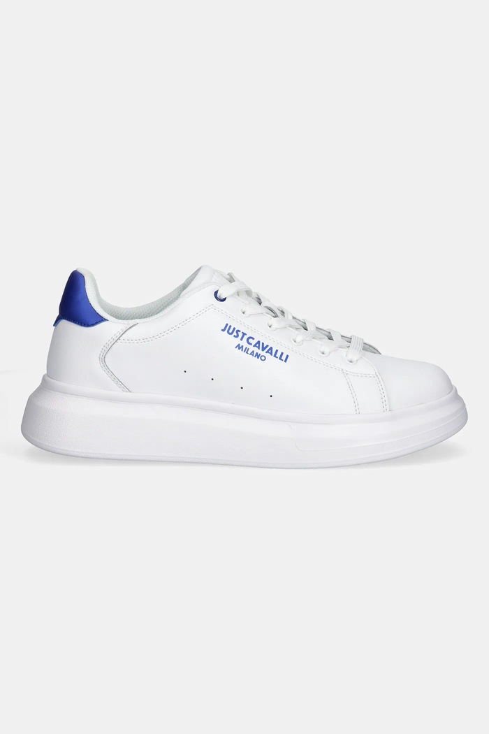 Just Cavalli sneakersy skórzane 78QA3SBFZPA96003 biały SS25