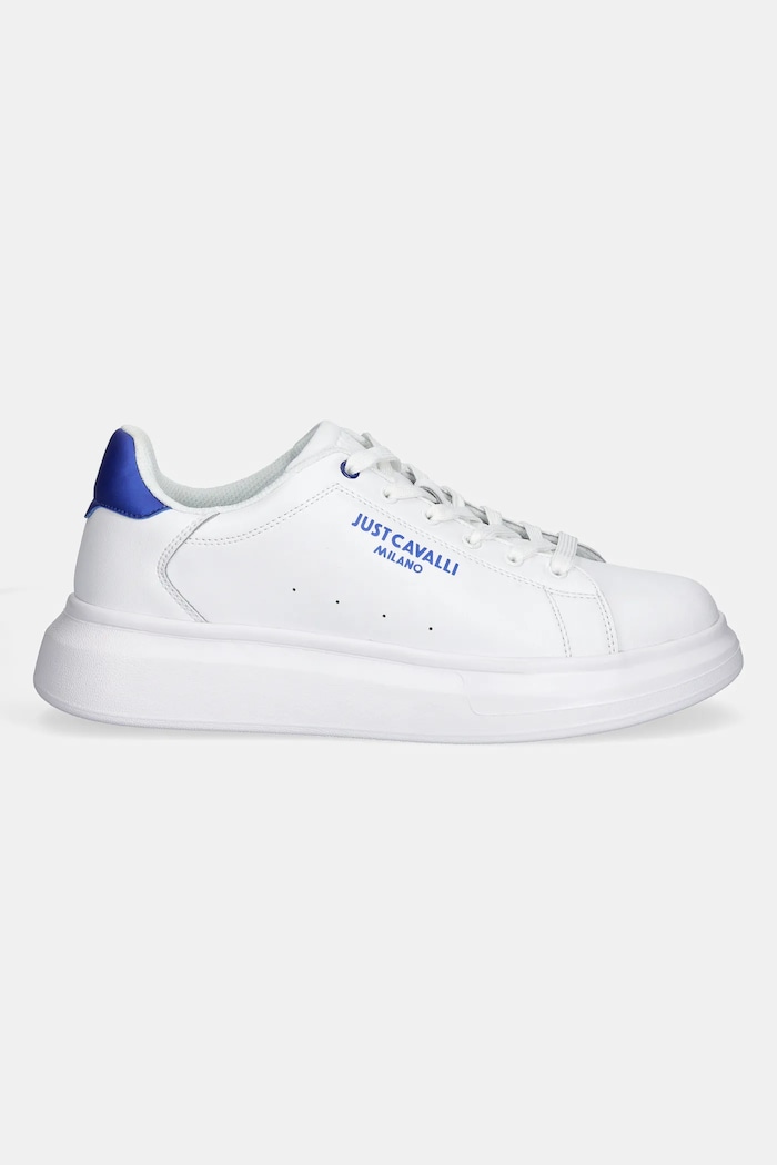 Just Cavalli sneakersy skórzane 78QA3SBFZPA96003 biały SS25