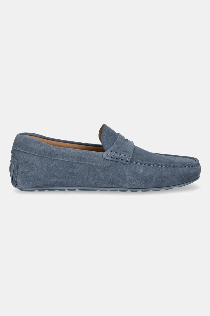 BOSS mokasyny zamszowe Noel 50541750.460 niebieski SS25