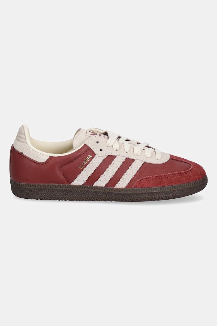 Кожени маратонки adidas Originals Samba OG JI3216 бордо SS25