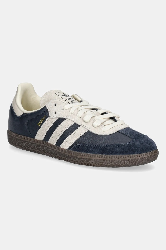 Δερμάτινα sneakers adidas Originals Samba OG δέρμα σαμουά σκούρο μπλε JI3217