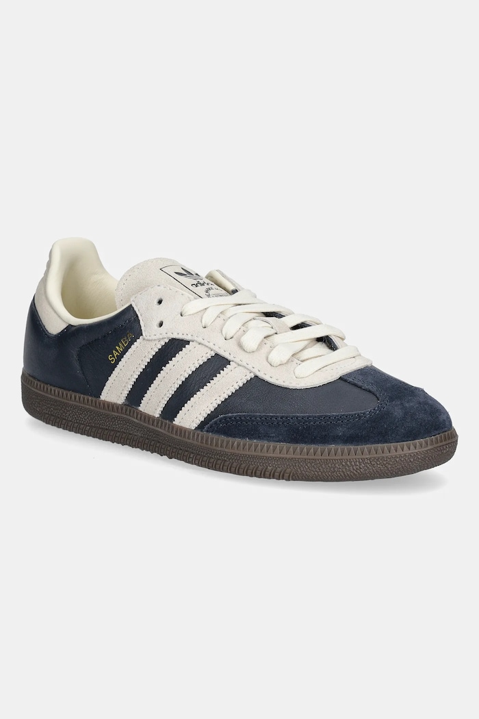 Δερμάτινα sneakers adidas Originals Samba OG δέρμα σαμουά σκούρο μπλε JI3217