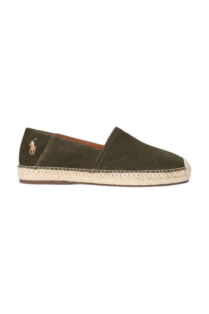 Semišové espadrilky Polo Ralph Lauren Cevio Slip zelená 803961282002.301