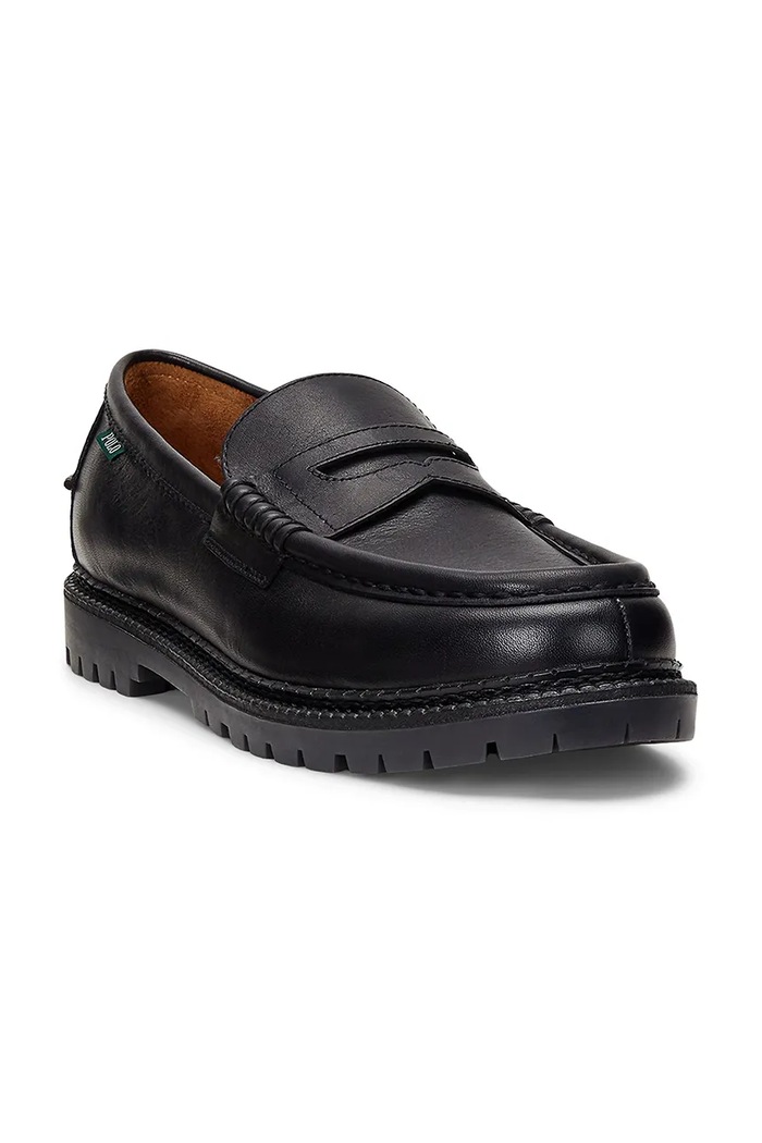 Δερμάτινα μοκασίνια Polo Ralph Lauren Jett Penny 803961420001.001 μαύρο SS26