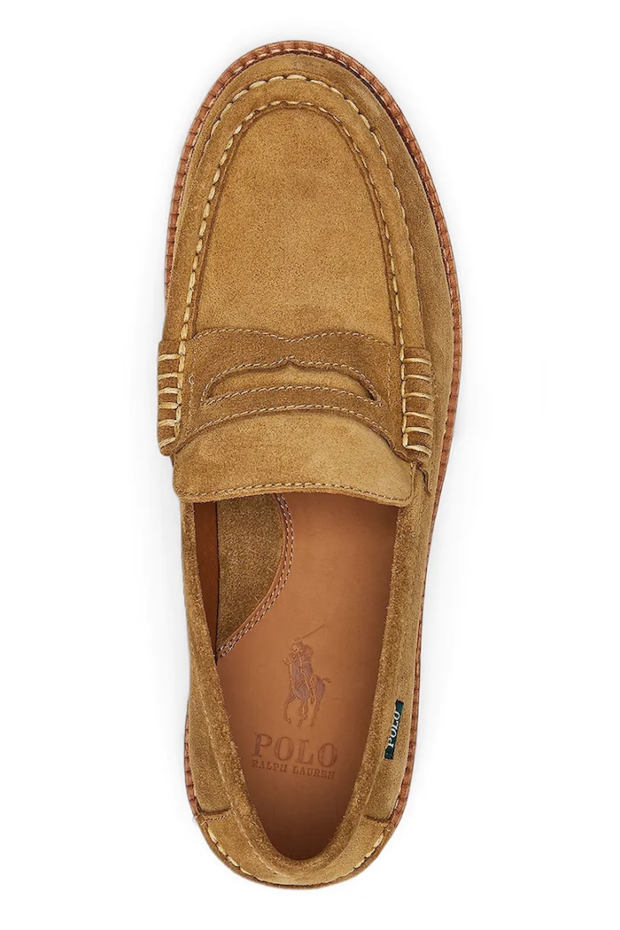 Велурени мокасини Polo Ralph Lauren Jett Penny бежов 803961421002.270