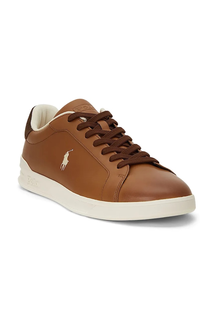Кожени маратонки Polo Ralph Lauren Hrt Crt Ii 809965073001.200 кафяв SS26
