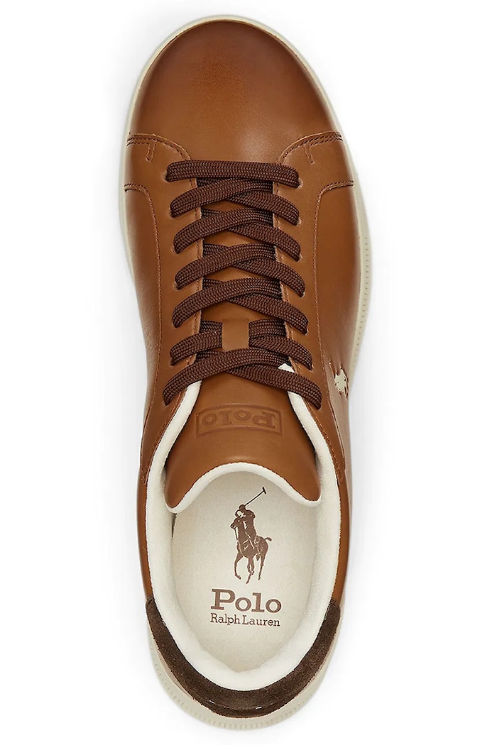Кожени маратонки Polo Ralph Lauren Hrt Crt Ii кафяв 809965073001.200
