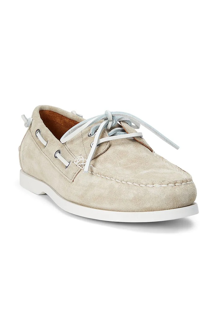 Polo Ralph Lauren mokasyny zamszowe Merton Boat 803961291001.250 beżowy SS25