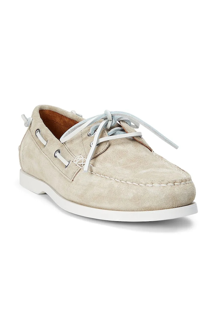 Polo Ralph Lauren mokasyny zamszowe Merton Boat 803961291001.250 beżowy SS25