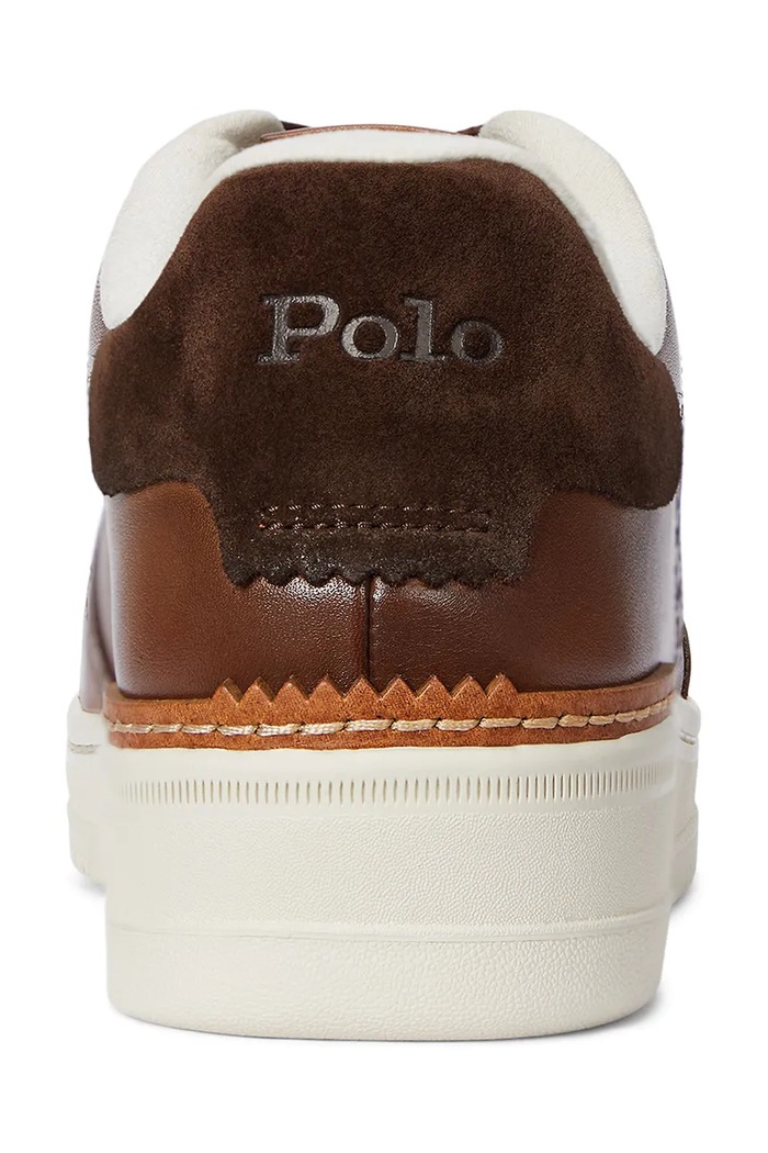 Obuwie Polo Ralph Lauren sneakersy skórzane Mastr Ct Bro 809960990002.270 brązowy
