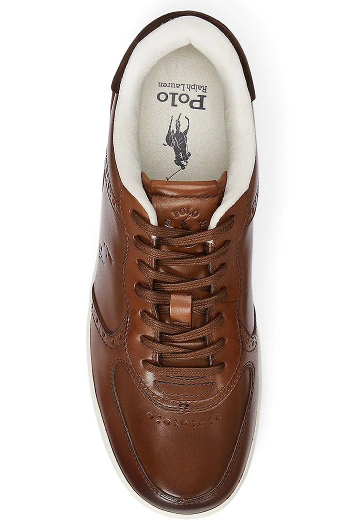 Polo Ralph Lauren sneakersy skórzane Mastr Ct Bro brązowy 809960990002.270