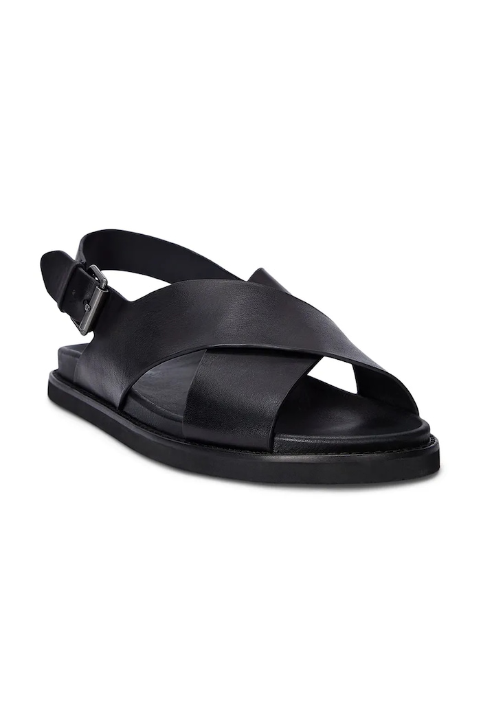 Δερμάτινα σανδάλια Polo Ralph Lauren Zane 803961444002.001 μαύρο SS26