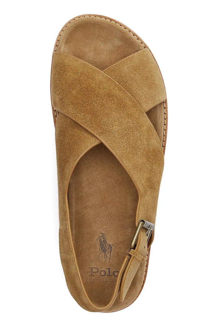 Sandały zamszowe Zane Polo Ralph Lauren 803961445002.270 beżowy
