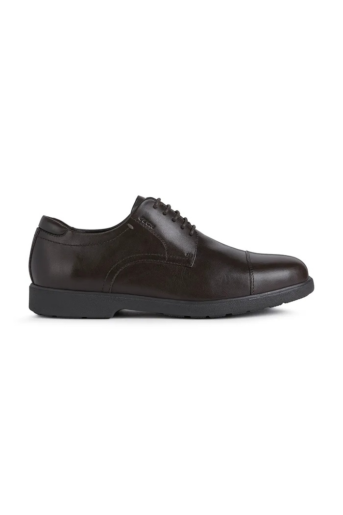 Kožené polobotky Geox U SPHERICA EC11 A elegantní hnědá U25EFA.00043.C6009