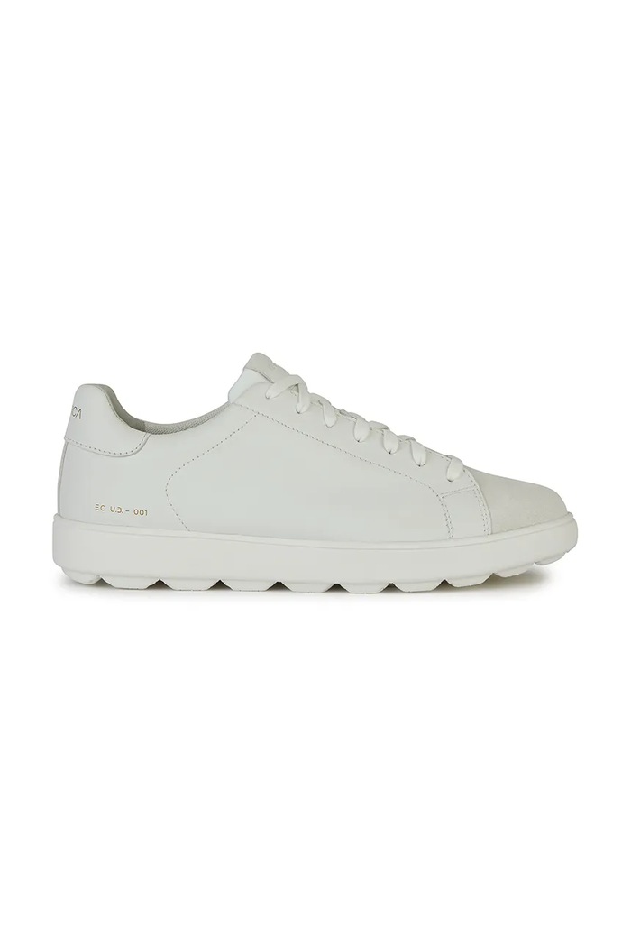 Geox sneakersy skórzane U SPHERICA ECUB-1 C tekstylny biały U45GPC.08522.C1352