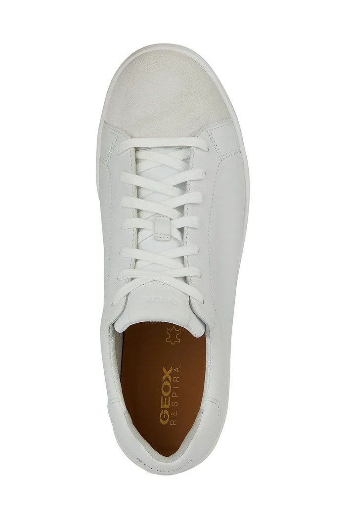 Geox sneakersy skórzane U SPHERICA ECUB-1 C U45GPC.08522.C1352 biały