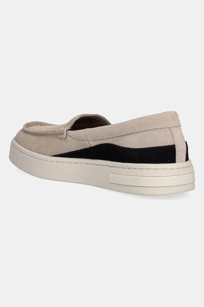 Obuwie Armani Exchange mokasyny skórzane XUY011.XV868.U644 beżowy