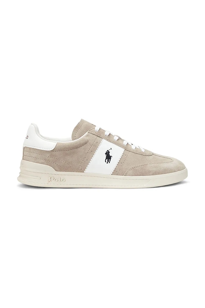 Σουέτ sneakers Polo Ralph Lauren HRT Aera PP λείο δέρμα μπεζ 809960995003.250