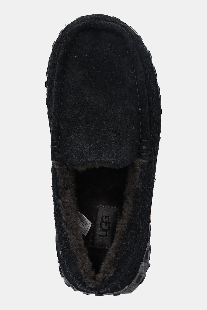 Mokasinke od brušene kože UGG Ascot Wrap Tech crna 1167670.BLK