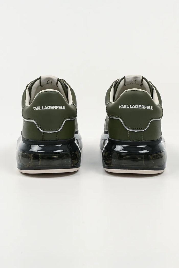 Obuwie Karl Lagerfeld sneakersy skórzane KAPRI KL52627.2KK zielony