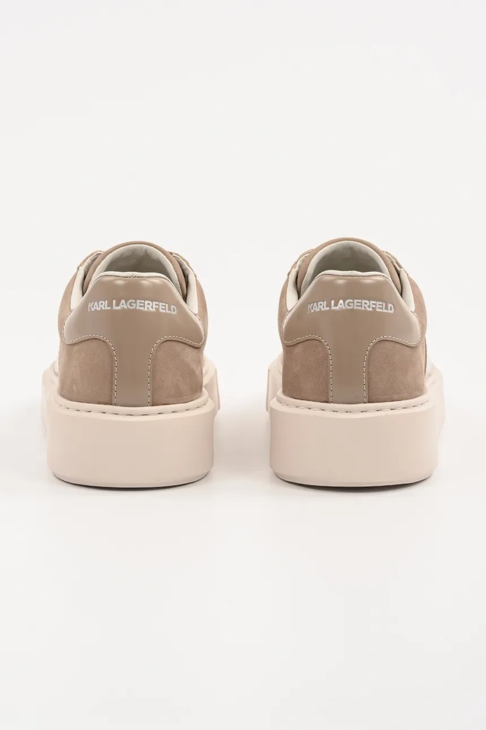 Obuwie Karl Lagerfeld sneakersy nubukowe MAXI KUP RSG KL52218.2TN beżowy