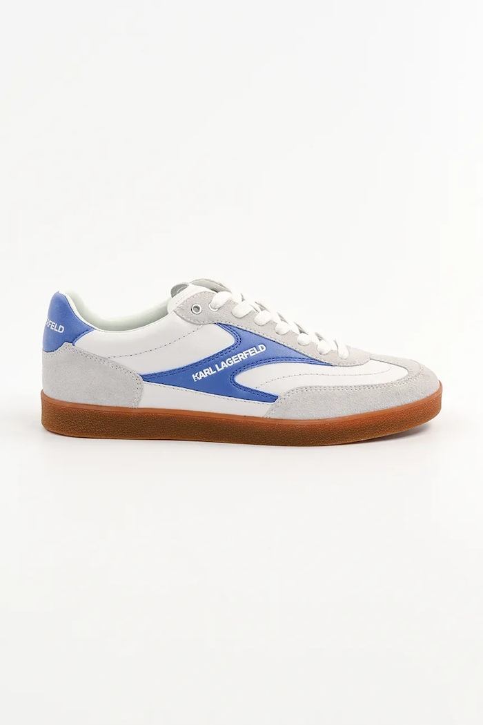 Karl Lagerfeld sneakersy skórzane KANDIDATE skóra zamszowa biały KL53855.31B