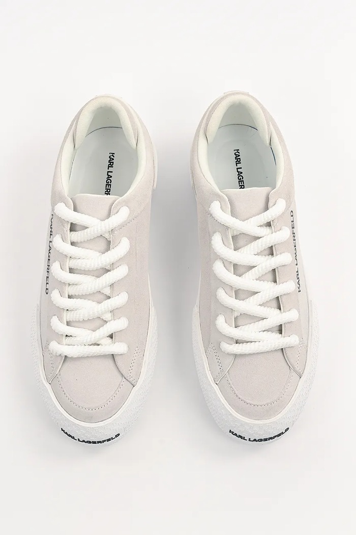 Велурени кецове Karl Lagerfeld SKATE LO LACE сив KL50722.5LL