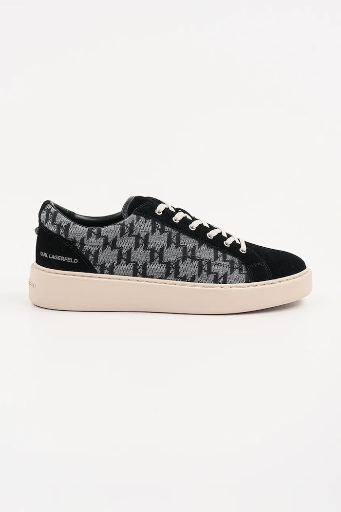 Karl Lagerfeld trampki FLINT II skóra zamszowa czarny KL53323.700