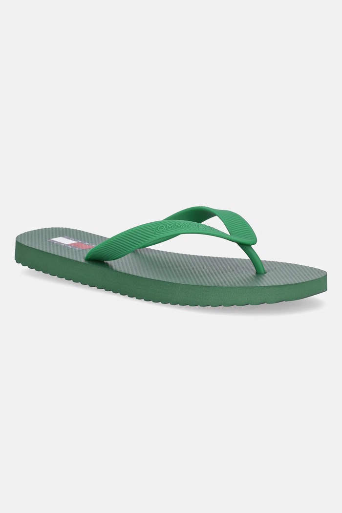 Žabky Tommy Jeans BEACH SANDAL zelená EM0EM01560