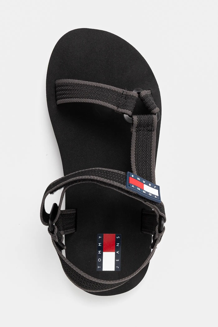 Sandále Tommy Jeans CASUAL SANDAL sivá EM0EM01563