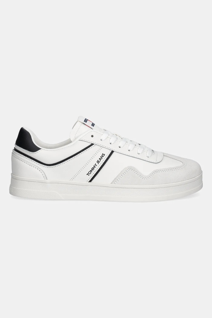 Sneakers boty Tommy Jeans THE GREENWICH LEATHER EM0EM01571 bílá SS25